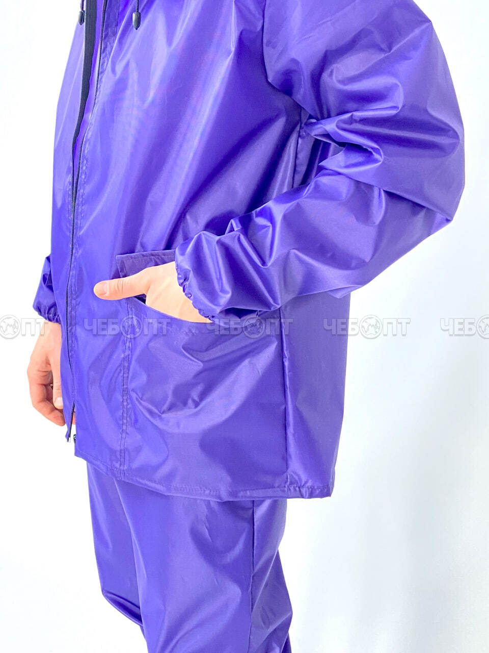 Костюм-дождевик (куртка, брюки),ЧЕБПРО,размер 44-46,100% полиэстер, Арт. ДожКост/фиолетовый, МПС [3/15] СобПр. ЧЕБОПТ.